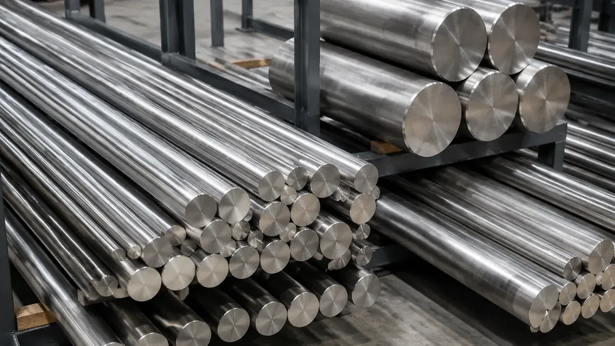 Illustrative 17-4 PH stainless steel round bar stock