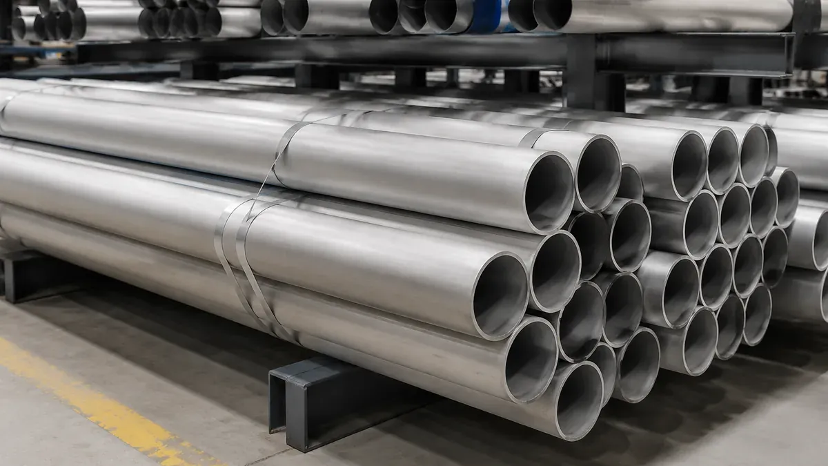 Illustrative 2205 duplex stainless steel pipe stock
