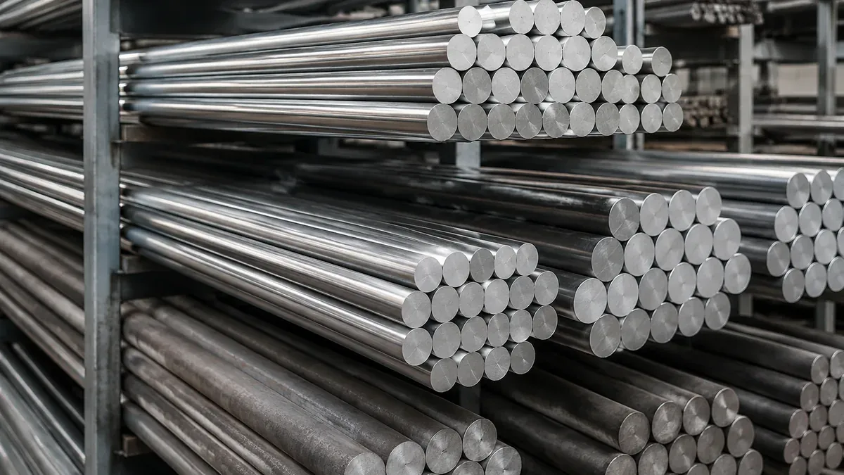 Illustrative 304 stainless steel round bar stock
