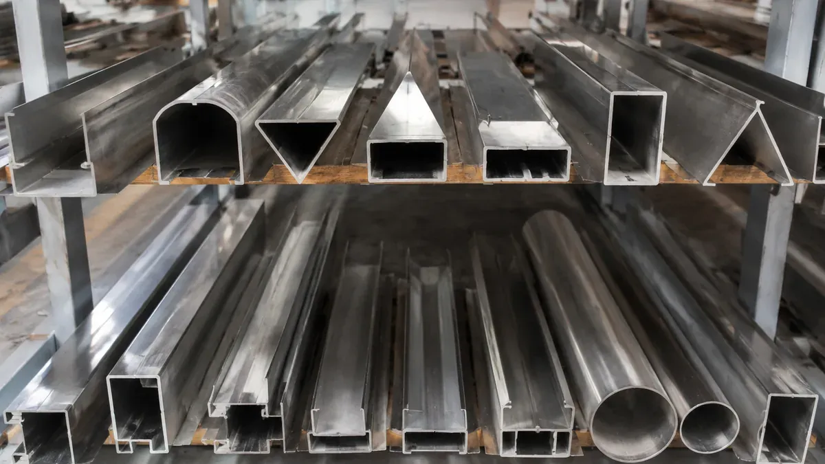 Illustrative 316L stainless steel custom profile sections