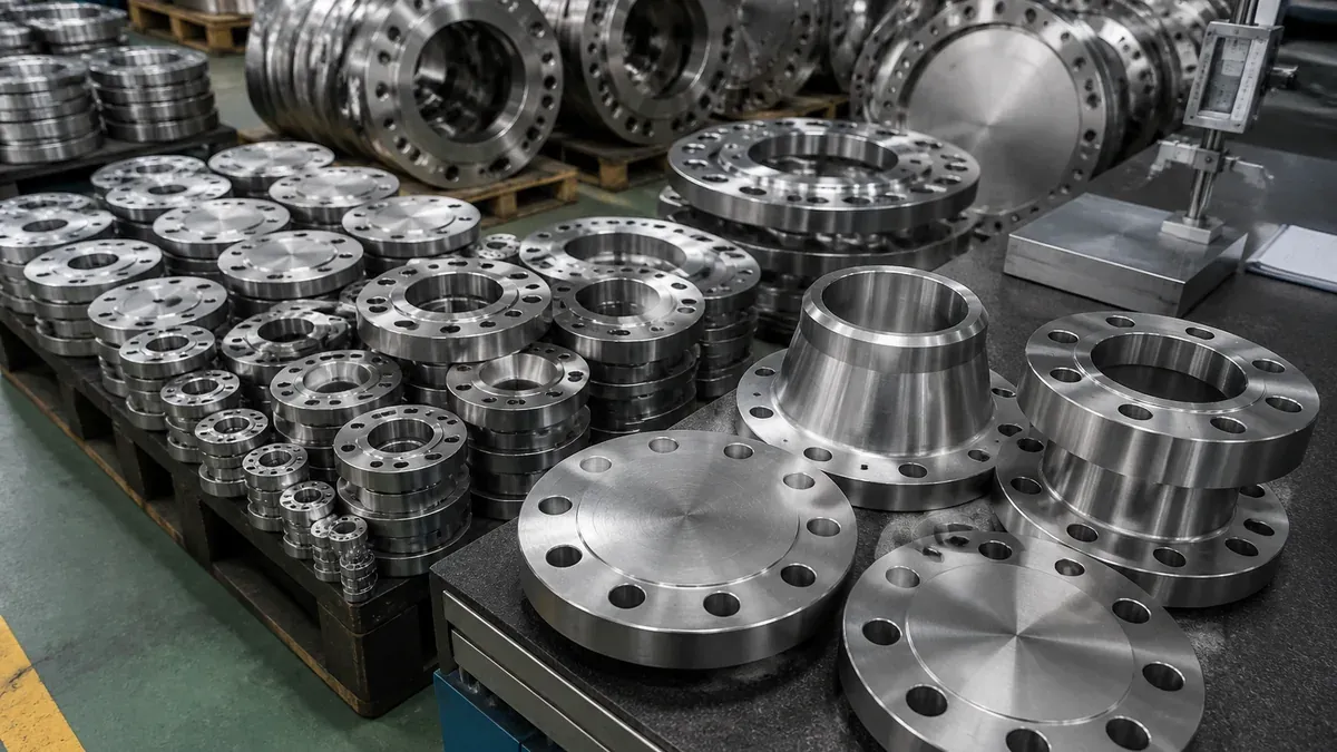 Illustrative 316L stainless steel forged flange range