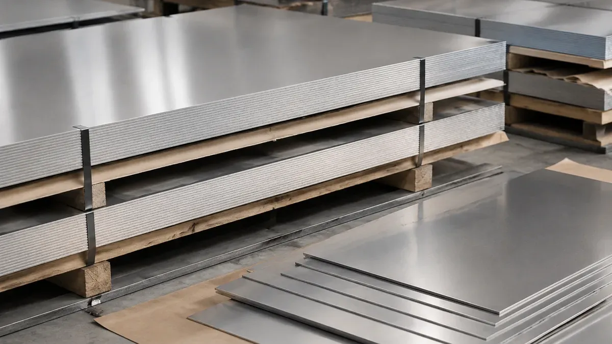 Illustrative 316L stainless steel sheet stock
