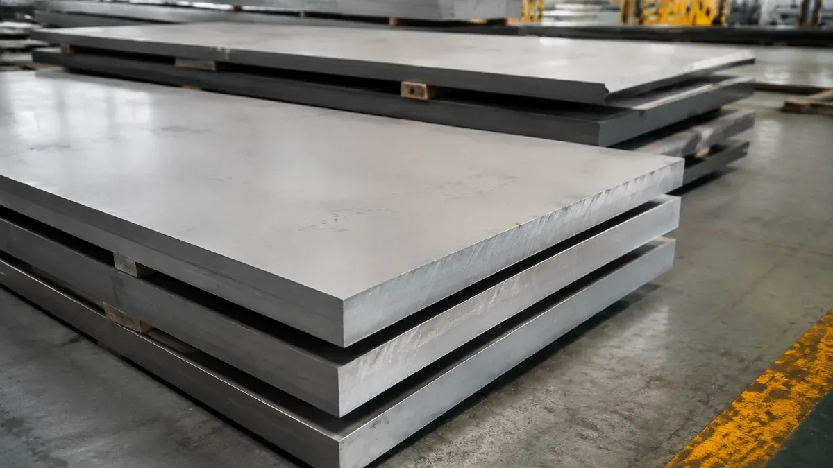 Illustrative heavy 904L stainless steel plate stock