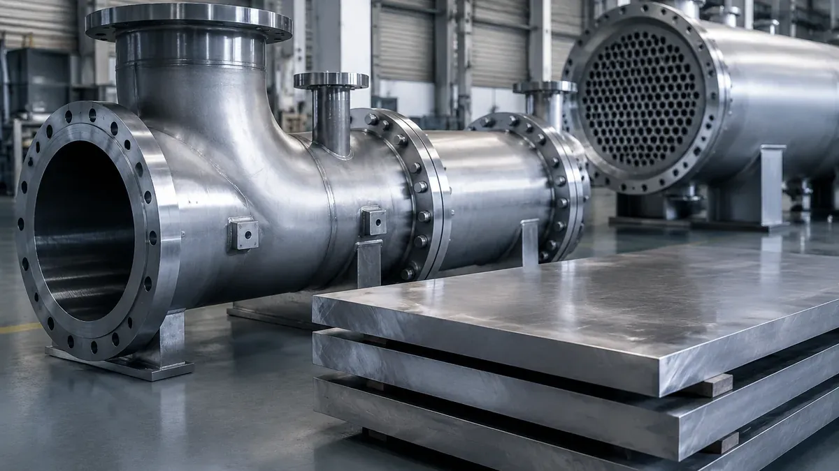 Illustrative 2507 super duplex stainless steel pipe and plate forms