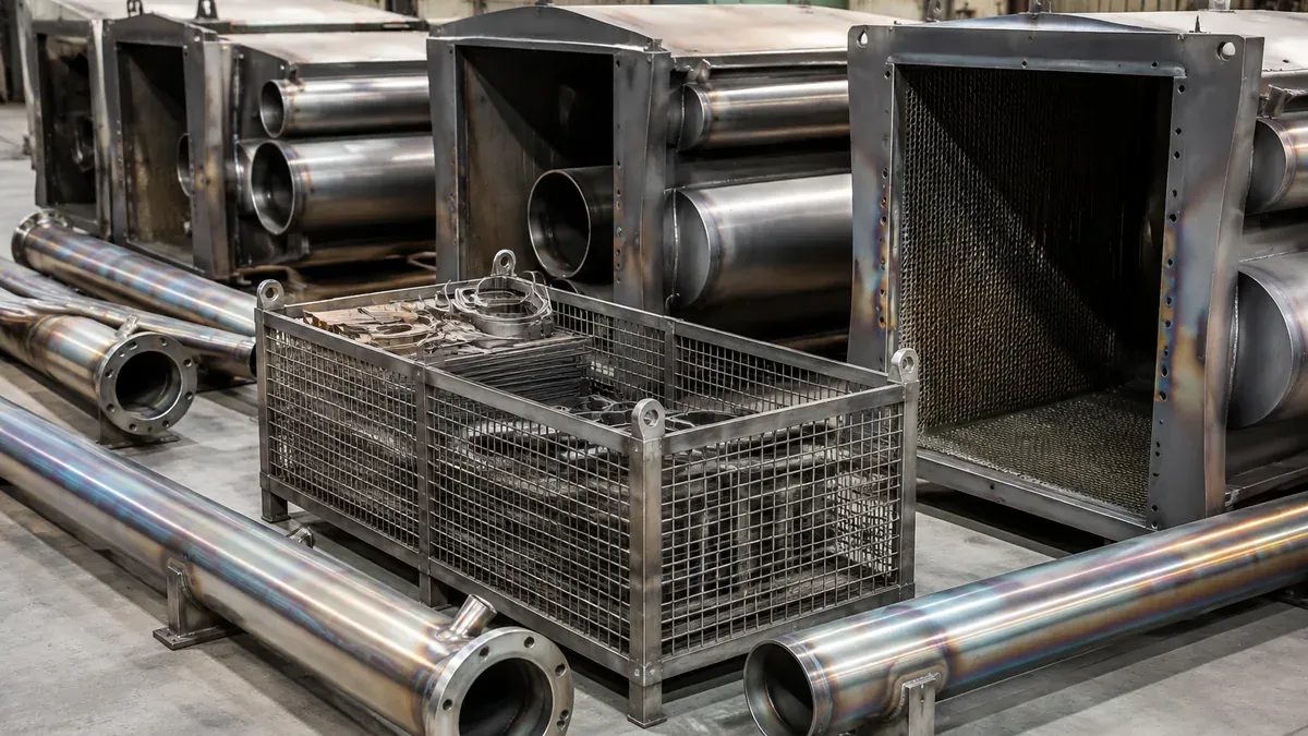 Illustrative 310S stainless steel radiant tubes and furnace components