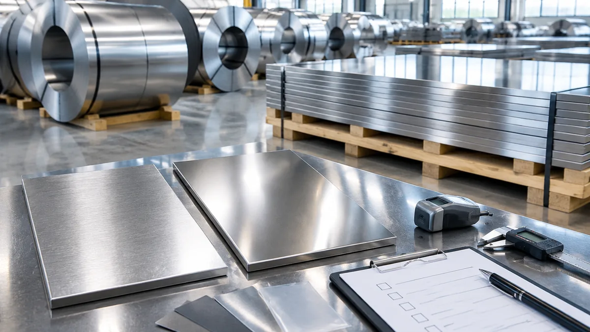 Illustrative stainless steel reference for No.4 vs Hairline Stainless Finish: Ordering Fields That Stop Quote Mismatches