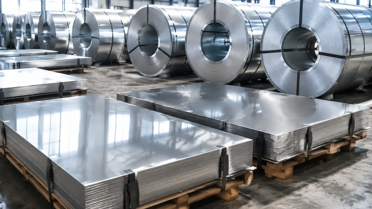 Illustrative stainless steel reference for Stainless Steel Finishes: 2B, BA, No.4, 8K