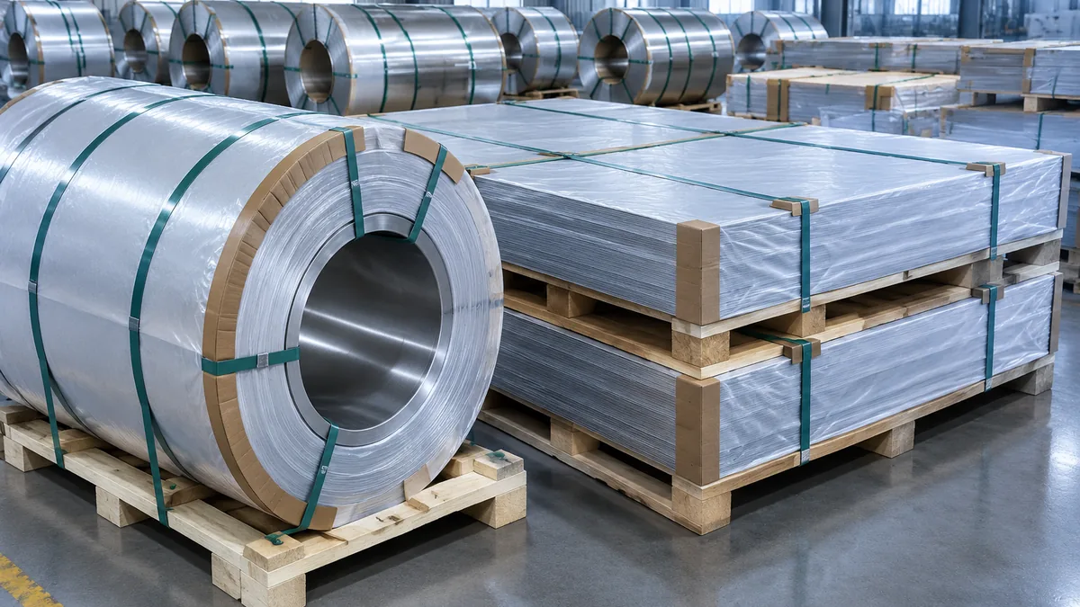 Export-packed stainless bundles labeled to match purchase order grade size finish and heat identity